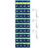 Fullhawl 36 Numbered Narrow Pocket Chart Cell Phone Pocket Holder for Classroom Sundries Closet Hanging Organizer Wall Door Holder for Calculator Storage Office Organization Supplies (Blue,Yellow)