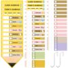 Fullhawl 45 Pcs Pencil Theme Daily Schedule Pocket Chart for Classroom, 13+1 Pockets Kids Schedule Teaching Scheduling Pocket Chart with Cards for Back to School Classroom Decoration