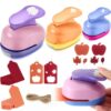 Fullhawl 53 Pcs Apple Hole Punch Include 3/8, 5/8, 1 Inch 3 Size Apple and Maple Leaf Punch 50 Kraft Gift Tags with 10 Meter String for Paper DIY Projects Gifts Greeting Cards Albums Photos Office