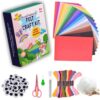 Full Sewing Felt Sheets Craft Kit, 20Pcs 8"x 12" Assorted Color Craft Felt Sheets, with Wiggle Eyes, Embroidery Floss Etc for Crafts DIY, Home Decor, Sewing,School Projects
