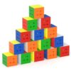 Full Size 3x3x3 Speed Cube Set, 2.2in Puzzle Party Favors Toy Stickerless Magic Cube Set, School Classroom Prize for Students, Birthday Party Stocking Stuffers Gifts for Kids Teens Adults(15 Pack)
