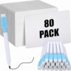 Fulmoon 80 Pcs Dry Erase Lapboard Set with Markers Dry Erase Boards Classroom Pack Small White Board 9"X12" Mini Double Sided Whiteboard Set Lapboards for School Supplies