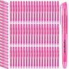 Fulmoon 80 Pieces Highlighters, Chisel Tip Bright Colors Quick Drying Markers for Adults Highlighting in the Home Office(Pink)