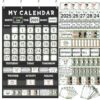 Fulmoon Classroom Calendar Pocket Chart Set Calendar Bulletin Board Set with Pocket Seasons Festival Weather Calendar Pocket Chart for Back to School Classroom Decoration Supplies(Eucalyptus)