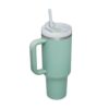 FULPARI Quencher H2.0 Tumbler with Handle and Straw 40 oz | Flowstate 3-Position Lid | Cup Holder Compatible for Travel | Insulated Stainless Steel Cup | BPA-Free (light green, 40oz)