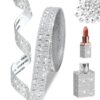 FULZTEY 3 Yards Glass Rhinestone Roll Sticker White Diamond Tape Sticker