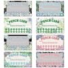 Fumete 400 Pcs Punch Cards for Classroom Reward Cards Behavior Incentive Loyalty Awards for Kids Students Teachers School Business, 8 Styles, 3.5 x 2 in(20 Succulent Punches Style)
