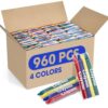FUMILE Bulk Crayons 960 Count, 240 Sets Crayons Bulk Individual Packs