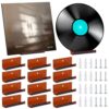 FUMMI 12 Pack Vinyl Scallop-Edge Record Rack Record Holder, Acrylic Record Shelf Display Racks for LP Album Covers CD Book Pictures Frames