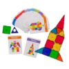 Fun Express 5" x 7" Magnetic Tile Letter, Number & Shape Pattern Card Set - 42 Pieces
