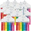 Fun Express All About Me Rainbow Craft Kit VBS 2026-12 Pieces - Multicolor