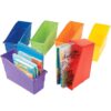Fun Express Magazine Holder Book Bins, Multi-Color, 6 Pack