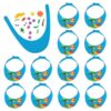 Fun Express Tropical Foam Visor Craft Kit - Craft for Kids Ages 4-8 | Summer Crafts with Foam Stickers for Kids | Bulk Party Crafts for Toddler Arts and Activities | Makes 12 DIY Foams Hats