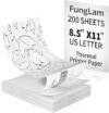 FungLam Thermal Printer Paper 8.5” x 11”, US Letter Thermal Papers, Continuous Perforated Folding Paper, Compatible with JADENS/Itari M08F Printers, 200 Sheet.
