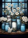 Fun Jigsaw Puzzle 1000 Pieces for Adults 5D by Number Flowers in Jars Diamond Art Full Round Drill Crystal Rhinestone Embroidery Craft Kits Kits 29.5 x 20 in