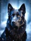 Fun Jigsaw Puzzle 1000 Pieces for Adults 5D German Shepherd German Shepherd Dog Wooden Puzzle Kits Diamond Dots Piant by Numbers Kits 29.5 x 20 in