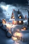 Fun Jigsaw Puzzle 1000 Pieces for Adults Challenge Puzzle Family Games Gifts Toddler Elderly Jigsaw Puzzles & Home Decor Winter Town 29.5 x 20 in