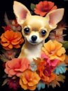 Fun Jigsaw Puzzle 1000 Pieces for Adults Chihuahua Painting Kits by Numbers,Cute Chihuahua Puppy Diamond Art,Animal Art Craft,Home Sticker Decoration 29.5 x 20 in