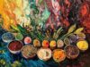 Fun Jigsaw Puzzle 1000 Pieces for Adults Colorful Spices and Herbs Spoon Kitchen by Number Kits for Beginners Gems for Wall Decor 29.5 x 20 in