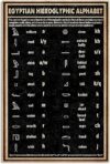 Fun Jigsaw Puzzle 1000 Pieces for Adults Egyptian Hieroglyphic Alphabet Gift Family Decorations 29.5 x 20 in