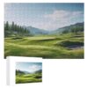Fun Jigsaw Puzzle 1000 Pieces for Adults Golf Course with Beautiful Green Field Golf Course with A Rich Green Turf Beautiful Scenery for Toddler Learning Educational Puzzles 29.5 x 20 in