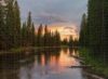 Fun Jigsaw Puzzle 1000 Pieces for Adults Sunset Over Looking Big Springs for Toddler Learning Educational 29.5 x 20 in