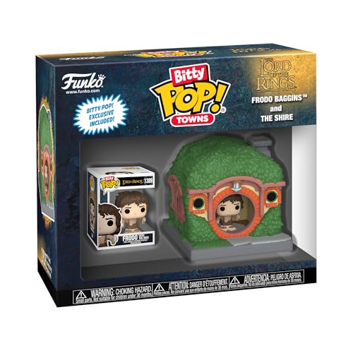 Funko Bitty Pop! Town: Lord of the Rings - Frodo Baggins with the Ring and the Shire - Collectable Vinyl Figure - Gift Idea - Official Merchandise - Toys for Kids & Adults - For Collectors and Display