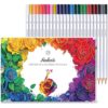 FUNLAVIE 24 Colored Pencils for Adult Coloring Books,Drawing Pencils for sketching & Painting, Soft Core Oil-Based Coloring Pencil Set with Sharpener for Teens, Artists and Beginners