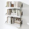 Fun Memories Floating Shelves, 24 x 12 Inches, Set of 2 Wall-Mounted Shelves with Metal Brackets, Decorative Wall Shelf for Living Room, Bedroom, Bathroom (White)
