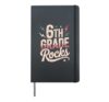 Funny 6th GRADE ROCKS Teacher I Teach Music Tiny Humans Band Hardcover Journal, Black