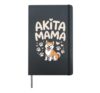Funny Akita Art For Women Girl Japanese Akita Inu Dog Lovers Hardcover Journal, Black