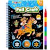 FUNNYB&G Foil Art Craft Kit for Kids 4-10 Years Old: Mess-Free & No-Glue, Create 16 Western Adventure Pictures – Perfect Travel Toy & Birthday Gift for Kids (Western Adventure)