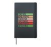 Funny Born To Read Books Forced To Read Emails Work Quote Hardcover Journal, Black