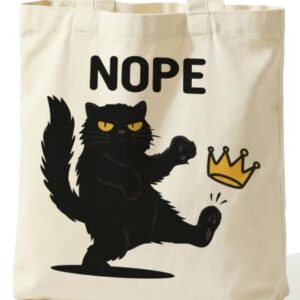 Funny Cat Gifts Tote Bag, Sarcastic Cat Tote Bag for Coworker Friend