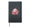 Funny Christmas Blobfish Hardcover Journal, Black