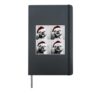 Funny Dog Selfie Shirt Christmas Selfie Xmas Bulldog Meme Hardcover Journal, Black