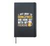 Funny Frenchie Dad Of A Frenchie Father French Bulldog Dad Hardcover Journal, Black