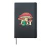 Funny frogs mushroom house knitting frog lover Hardcover Journal, Black