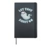 Funny Halloween Ghost, Chill Relax Zen, Let that Sheet Go Hardcover Journal, Black