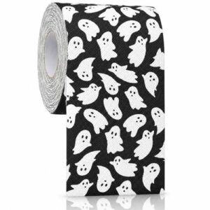 Funny Halloween Gifts for Women Men Teens, Spooky Halloween Birthday Decorations Ideas, Printed Horror Ghost Pattern Toilet Paper Roll, Cute Ghost Bathroom Table Themed Party Decor Favors Supplies