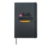 Funny Hello Kindergarten School Teacher, Kids Hardcover Journal, Black