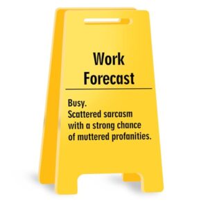 Funny Office Desk Accessories Decor Work Forecast Acrylic Mini Floor Do Not Disturb Sign Paper Clips Funny Cute Gag Office Decorations Gifts for Work Women