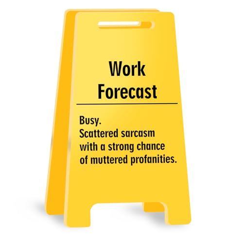 Funny Office Desk Accessories Decor Work Forecast Acrylic Mini Floor Do Not Disturb Sign Paper Clips Funny Cute Gag Office Decorations Gifts for Work Women