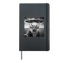 Funny Reindeer Selfie Christma Reindeer With UFO Selfie Xmas Hardcover Journal, Black