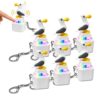 Funny Seagull Keychain Clicker Fidget Toy with LED Light Stress Relief (6pcs)