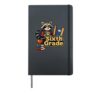 Funny Sixth Grade Cool Raccoon School Hardcover Journal, Black