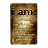 Funny Tin Sign I Am, Two Of The Most Powerful Words for What You Put After Them Shapes Your Neality Home Yard Farm Garden Garage Inspirational Quote Wall Decor Vintage 8x12 Inch