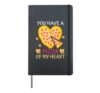 Funny Valentine You Have a Pizza of my Heart Pizza Lover Hardcover Journal, Black