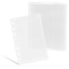 FUNOMOCYA 20pcs A6 Plastic Binder Refill Inserts with 6 Holes, Card Holder Sheets for Ring Binders, Easy Rearrangement and Organization, for Creative Journaling and Small Business Card