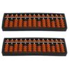 FUNOMOCYA 2pcs -Column Chinese Abacus for School and Home Use, Plastic Early Learning Counting Tool with Contrasting Colored Beads and Color-Coded Bead System, Supports Creative Number Play